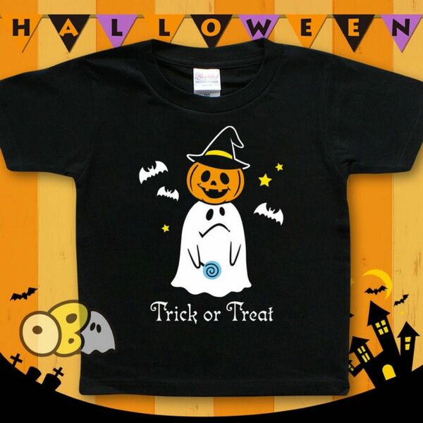 名入れTシャツ☆ハロウィン☆キャンディー ブルー お名前　オーダー　リンクコーデ　ハロウィンパーティー