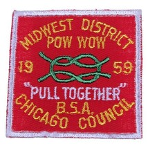 ZG25 50s MIDWEST DISTRICT POW WOW CHICAGO COUNCIL 1959 ボーイスカウト ビンテージ ワッペン パッチ アメリカ 米国 USA 輸入雑貨_画像1