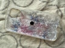 キラキラ花柄プリントとスマホリングがかわいいiPhoneカバー iPhone11Pro専用ソフトケース_画像4