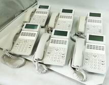 【動作品】NTT αA1 電話機 A1-(18)STEL-(2)(W)ｘ6台セット 示名条 プラカバーあり 即日発送 一週間返品保証【H23083035】_画像1