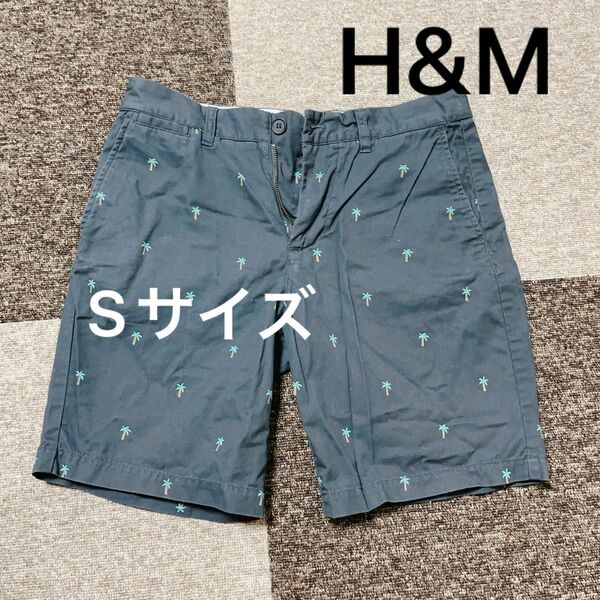 メンズ ハーフパンツ H&M Sサイズ ヤシの木柄