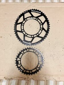 ローター　rotor Ｑrings 52/36t 楕円チェーンリング中古