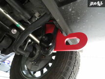 ☆XINDA スズキ ジムニー Suzuki Jimny シエラ JB64W JB74W 牽引フック トーフック バンパー フロント 左 レッド スチール製 在庫有り 新品_画像3