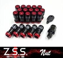 ☆Z.S.S. レーシングナット M12×P1.5 アルミカラー付 スチールナット 20本 専用工具 キズ防止 ホンダ インテグラ シビック ZSS OUTLET_画像1