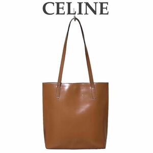 【大特価!!】CELINE セリーヌ トートバッグ ショルダーバッグ ライトブラウン×ブラック 本革 レザー マカダム柄 ブランド 鑑定済み■