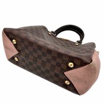 【大特価!!】LOUIS VUITTON ルイヴィトン ダミエ ブリタニー ショルダーバッグ ハンドバッグ マグノリア ブラウン×ピンク 春 桜 お花見■_画像5