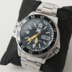 SEIKO セイコー 5 SPORTS 200ｍ メンズ 腕時計 7S36-01E0 自動巻 ブラック文字盤 デイデイトの画像1