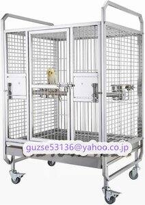  super popular * bird cage * cage gorgeous . large parrot cage, middle garden dove breeding cage, square. stainless steel steel. bird cage, with casters .56*49*90cm
