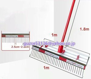 強くお勧め★ 左官道具 コンクリート仕上げ作業工具 グラウンドなどの整地作業 伸縮柄付き 100*540cm ルミ合金製