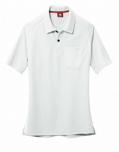 バートル 105 半袖ポロシャツ マイクロハニカムメッシュ ホワイト Lサイズ 吸汗速乾 作業服 作業着