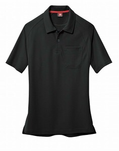 バートル 105 半袖ポロシャツ マイクロハニカムメッシュ ブラック SSサイズ 吸汗速乾 作業服 作業着