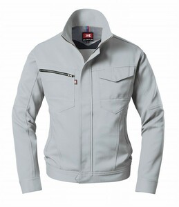 バートル 7081 長袖ジャケット シルバー 5Lサイズ 秋冬用 メンズ 形態安定 制電ケア 作業服 作業着 7081シリーズ