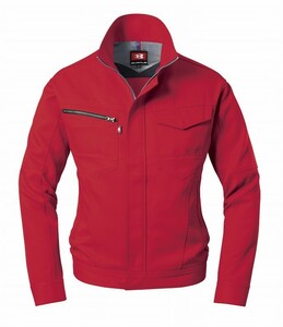 バートル 7081 長袖ジャケット レッド 4Lサイズ 秋冬用 メンズ 形態安定 制電ケア 作業服 作業着 7081シリーズ