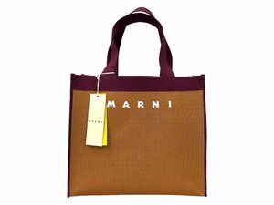 【新品】 MARNI (マルニ) トートバッグ ジャガード SHMQ0045A0 P4547 ZO196 ブラウン パープル 茶系 レディース/025