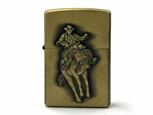 zippo (ジッポー) Marlboro マルボロ カウボーイ ロデオ 1998年製 限定品 オイルライター ゴールド 雑貨/004