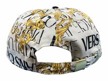 VERSACE JEANS COUTURE (ヴェルサーチジーンズ) 73YAZK18 キャップ 帽子 白 総柄 ZG107 メンズ/004_画像2