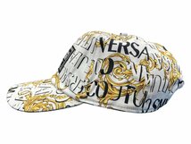 VERSACE JEANS COUTURE (ヴェルサーチジーンズ) 73YAZK18 キャップ 帽子 白 総柄 ZG107 メンズ/004_画像4