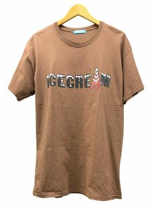 ICE CREAM (アイスクリーム) Tシャツ プリントT 半袖 L ブラウン メンズ/025