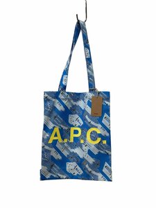 A.P.C. (アーペーセー) トートバッグ 総柄 Tote Lou BLEU COFBY M61442 IAA ブルー 水色系 コットン ウィメンズ /027