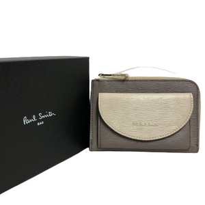 ○★新品 未使用 PS Paul Smith ポールスミス L字ファスナー ミニ財布 トープ