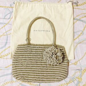  beautiful goods genuine article Anteprima wire bag decoration motif Gold gold handbag 