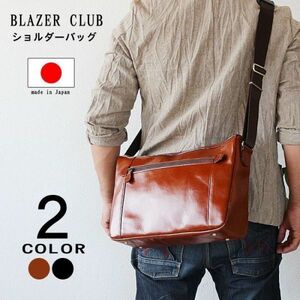 ☆ 最安値 ビジネスバッグ ショルダーバッグ メンズ BLAZER CLUB ショルダーバック 牛革 33cm B5F 日本製 16286 ブランドバッグ ブラック☆