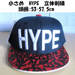 小さめサイズ(53-57.5cm)　HYPE　ネイビー　キャップ　立体刺繍　TEAMLIFE　韓国　INGONG　K-POP