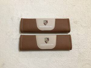 Porsche Porsche tea color leather seat belt pad 