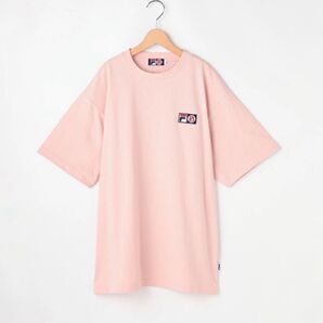 FILA×BE:FIRST ロゴ刺繍ワッペン Tシャツ 半袖 ピンク