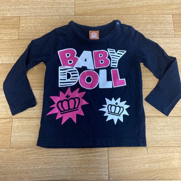 90サイズ☆BABY DOLL☆使用品☆黒☆ロンT