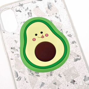 かわいいアボカドのキャラクター スマホグリップ スマホスタンド 新品未使用 アボガド avocado 韓国 ポップソケット