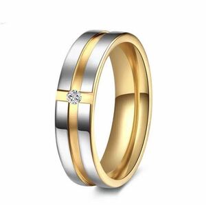  new goods 21.5 number stainless steel AAACZ diamond black sling Gold silver gold silver allergy correspondence silver ring unisex free shipping 