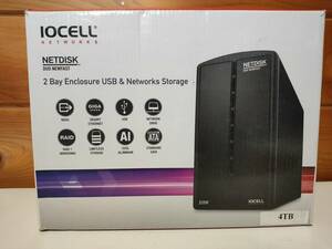 【中古動作未確認美品】IOCELL NETWORKS NETDISK　DUO NEWFAST ネットワークストレージ