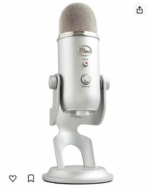 30%引き マイク(Blue Yeti Silver)&マイクアーム付き