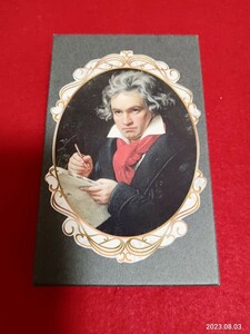 ベートーヴェン　　立て掛け額　　肖像画　　8×13×厚み3センチ　　インテリア飾り