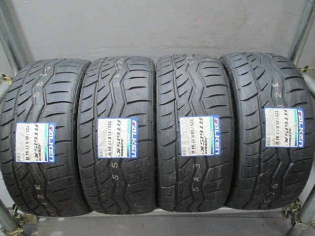 003-5 新品 サマー 即納 225/45R17　夏4本価格！FALKEN AZENIS RT615K+ 2020年製 法人宛/営業所止め送料無料 スカイライン ランサー インプ