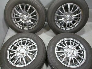 BN61 中古 185/70R14 ×5.5J +43 アルミ 夏4本セット！ヨコハマ ES31 2021年製 法人宛/営業所止め送料無料 ノート フリード