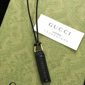 【即決/送料込み】GUCCI/グッチ レザータグ/プレート ネックレス/チョーカー