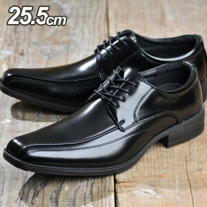 ビジネスシューズ 25.5cm メンズ スワールトゥ 黒 靴 革靴 新品 冠婚葬祭