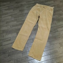 ★BEAMS ビームス コーデュロイパンツ ジッパーフライ ストレッチ 美シルエット ベージュ系 メンズ ブランド古着 USED_画像2