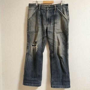 *OLD GAP Baker брюки Denim брюки ji- хлеб джинсы низ W34 милитари Work Vintage Old Gap негодный версия б/у одежда USED