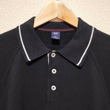 綺麗☆GAP 00s ポロシャツ 半袖 コットン 黒 ブラック ポロシャツ プルオーバー ギャップ オールド ヴィンテージ ブランド古着 USED_画像3