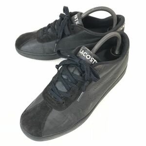 ラコステ/LACOSTE★レザーシューズ/スニーカー【26.0/黒/BLACK】sneakers/Shoes/trainers◆G-198