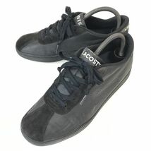 ラコステ/LACOSTE★レザーシューズ/スニーカー【26.0/黒/BLACK】sneakers/Shoes/trainers◆G-198_画像1