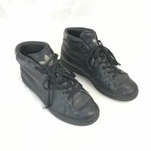 adidas/アディダス★トレフォイルマーク/ハイカットスニーカー【27.0/黒/black】sneakers/Shoes/trainers◆WB77-1_画像2