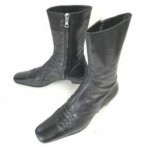 定価3万↑イタリア製★SIGERSON MORRISON シガーソンモリソン★本革/サイドジップ/ロングブーツ【5/22.5-23.0/黒/BLACK】Shoes◆pWB80-3