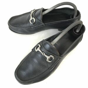 欧州ハンドメイド★special country★本革/ビットローファー/モカシン【41/25.5-26.0/黒/BLACK】ビジネス/dress shoes◆C-34