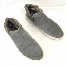 CAMINANDO/カミナンド★スエードレザー/サイドジップ/チャッカブーツ【8/26.0/グレー/gray】ハイカット/sneakers/Shoes/trainers◆Q-410_画像2