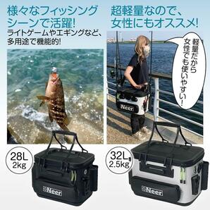 【新品即決】Neer バッカン（32L：ブラック）水汲みバケツ付き タックルボックス 釣りの画像6