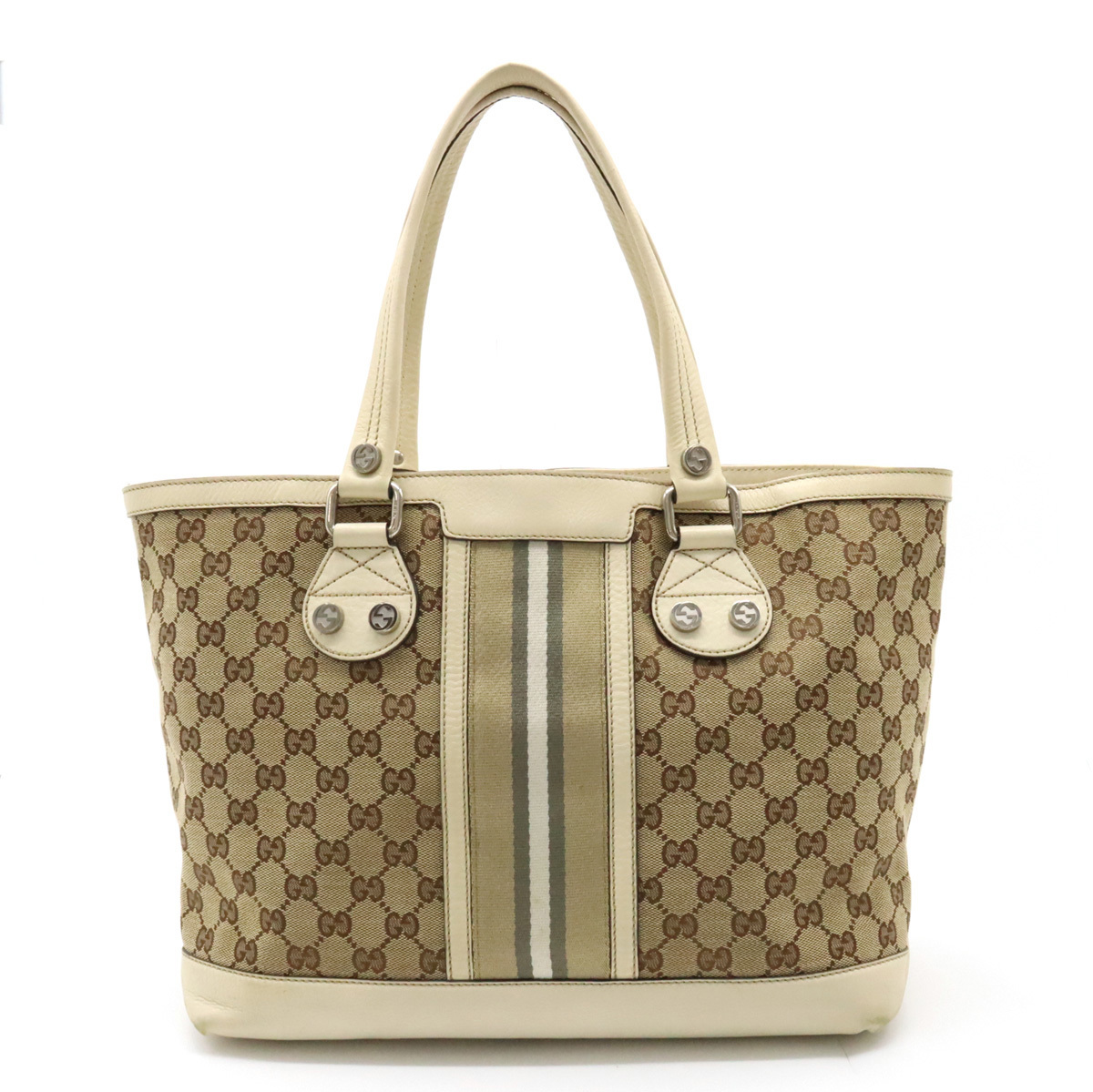 1円 □美品□ GUCCI グッチ 002・1073 002122 ジャッキー GGキャンバス